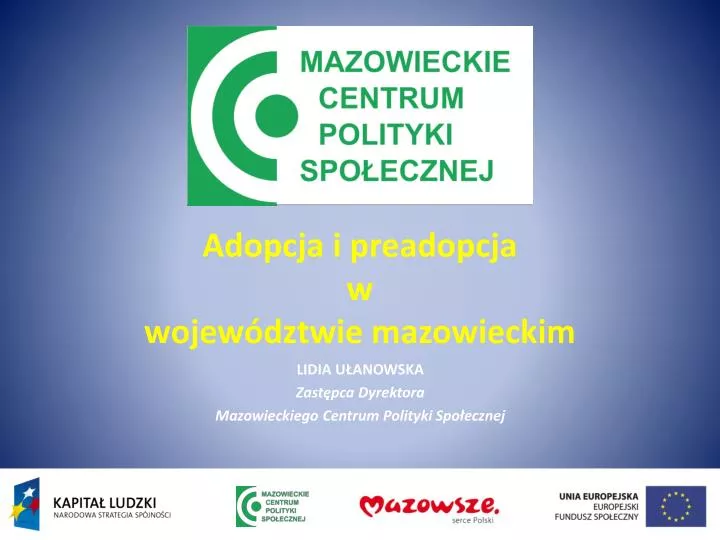 adopcja i preadopcja w wojew dztwie mazowieckim