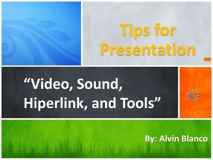 video sound hiperlink and tools
