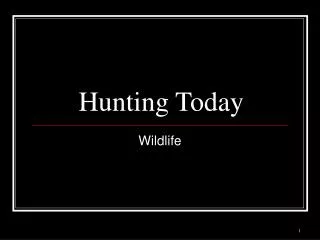 Hunting Today