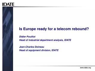 Is Europe ready for a telecom rebound?