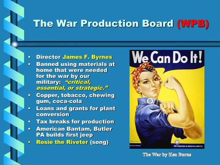 the war production board wpb