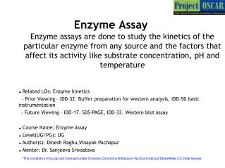 Enzyme Assay