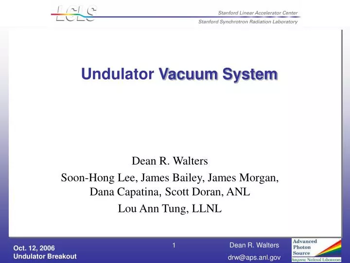undulator vacuum system