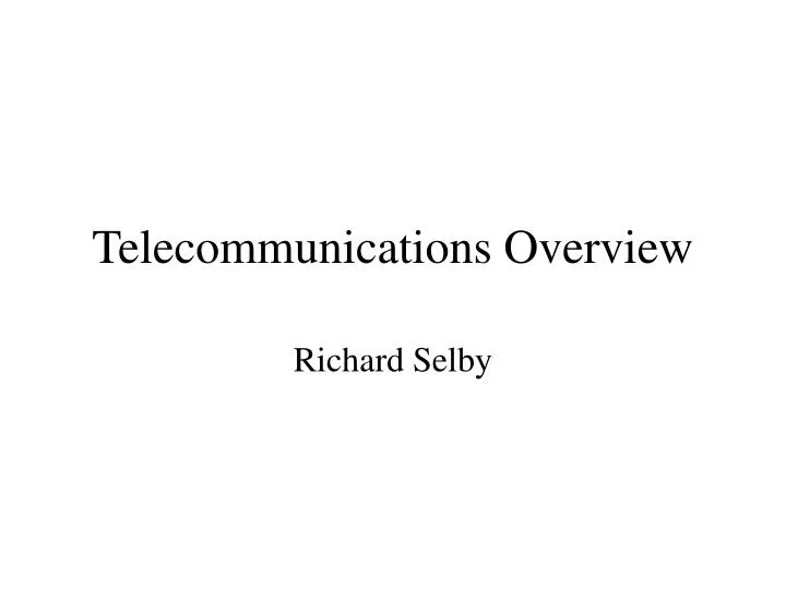 telecommunications overview