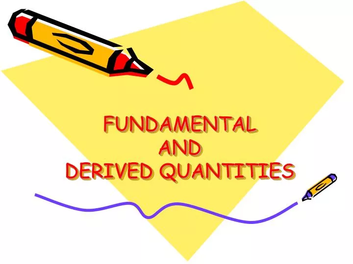 fundamental and derived quantities