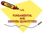FUNDAMENTAL AND DERIVED QUANTITIES
