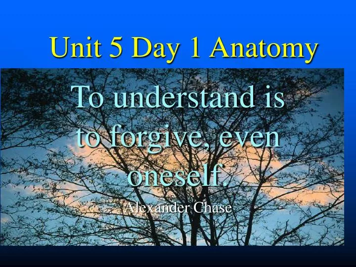 unit 5 day 1 anatomy