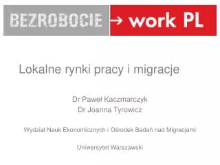 lokalne rynki pracy i migracje