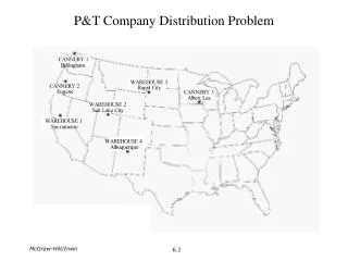 P&amp;T Company Distribution Problem