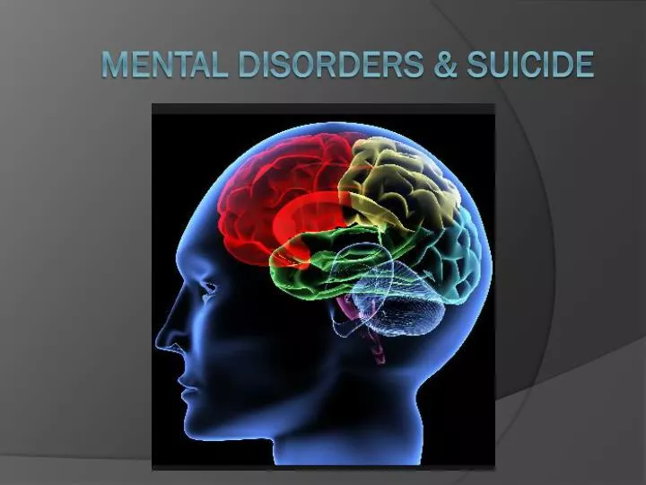 mental disorders suicide
