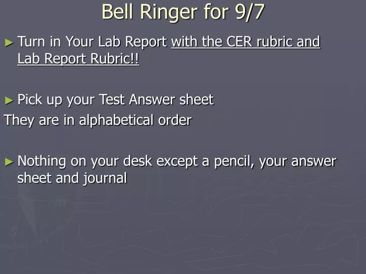 bell ringer for 9 7
