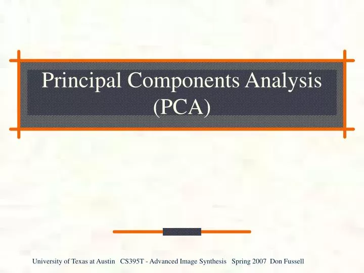 principal components analysis pca