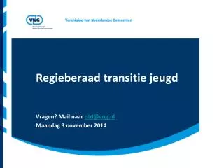 regieberaad transitie jeugd