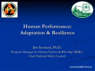 Human Performance: Adaptation &amp; Resilience