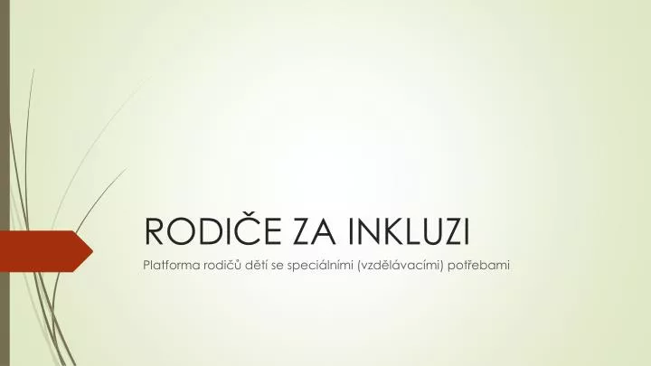 rodi e za inkluzi