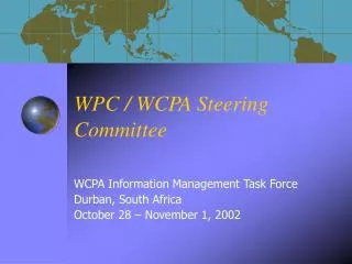 WPC / WCPA Steering Committee