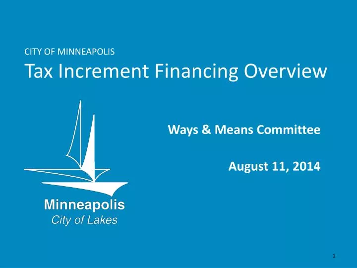 city of minneapolis tax increment financing overview