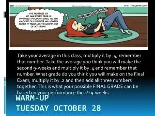 warm up tuesday october 28