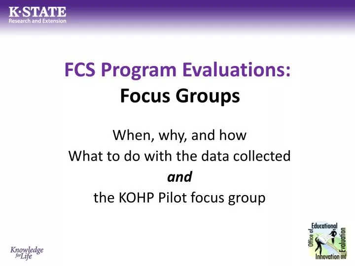 fcs program evaluations focus groups