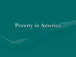 Poverty in America