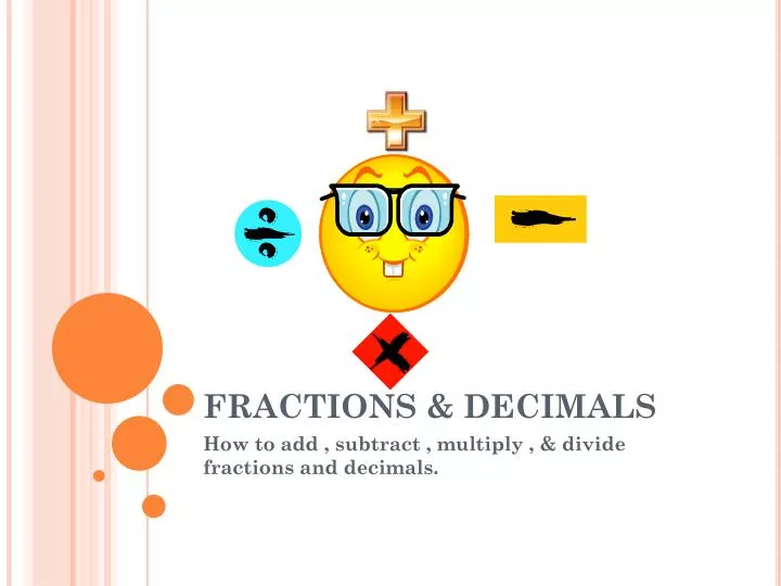 fractions decimals