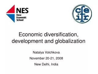 Economic diversification, development and globalization