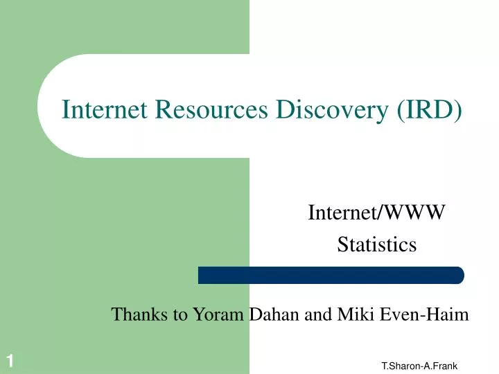 internet resources discovery ird