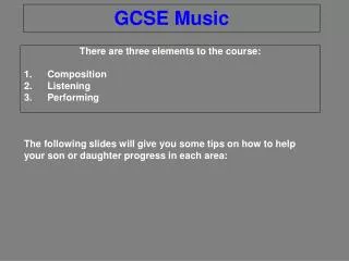 GCSE Music