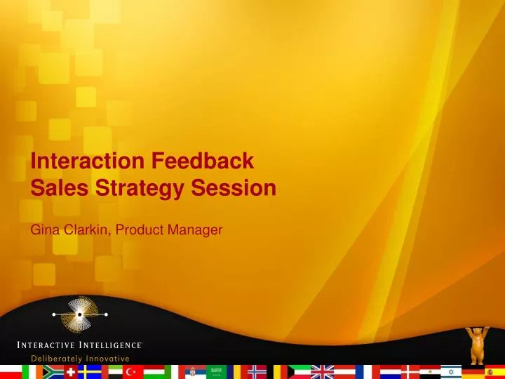 interaction feedback sales strategy session gina clarkin product manager