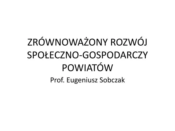 zr wnowa ony rozw j spo eczno gospodarczy powiat w