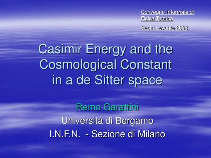 casimir energy and the cosmological constant in a de sitter space