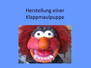 herstellung einer klappmaulpuppe