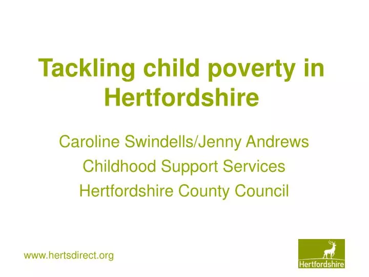 tackling child poverty in hertfordshire