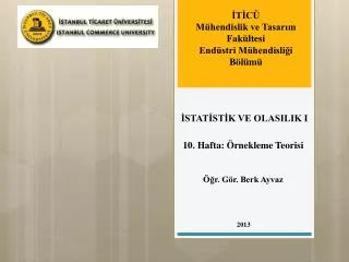 stat st k ve olasilik i