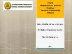 İSTATİSTİK VE OLASILIK I - slide 1