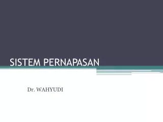sistem pernapasan