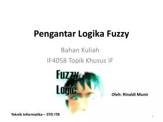 pengantar logika fuzzy