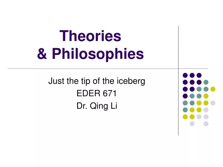 theories philosophies