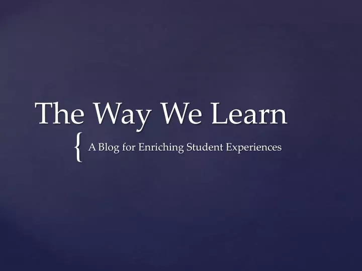 the way we learn
