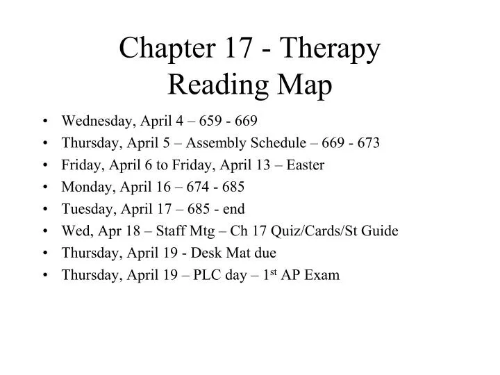 chapter 17 therapy reading map
