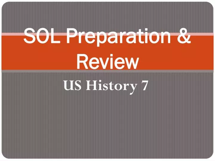 sol preparation review