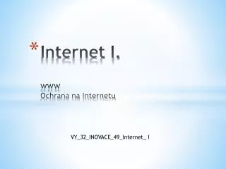 internet i www ochrana na internetu