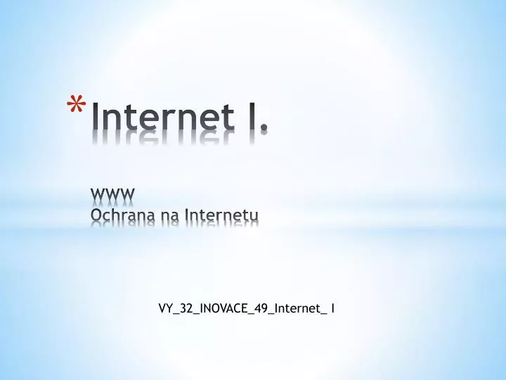 internet i www ochrana na internetu
