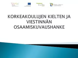 korkeakoulujen kielten ja viestinn n osaamiskuvaushanke