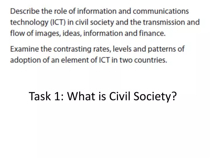 task 1 what is civil society