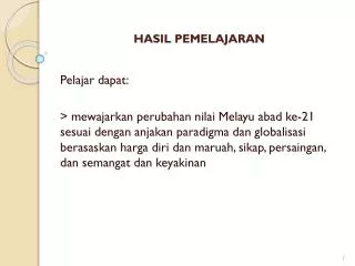 hasil pemelajaran
