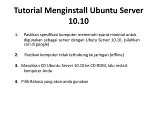 tutorial menginstall ubuntu server 10 10