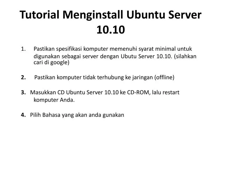 tutorial menginstall ubuntu server 10 10