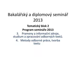 bakal sk a diplomov semin 2013