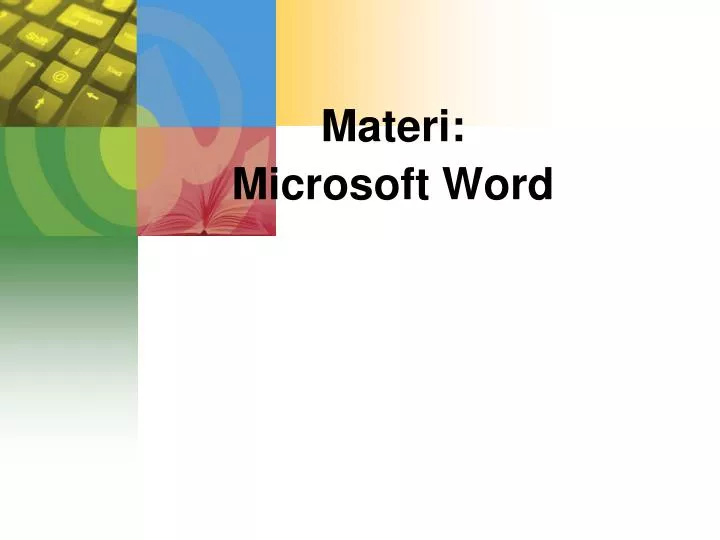 materi microsoft word